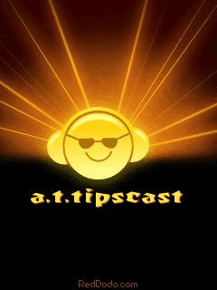 yellow ball with headphones over the word attipscast