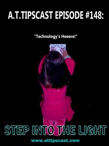 Parody poster from the movie Poltergeist with a little girl sitting in front of an iPad screen with static on it